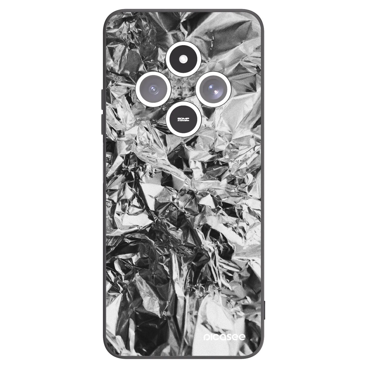 Picasee fekete szilikon tok az alábbi mobiltelefonokra Xiaomi Redmi 14C - Chrome