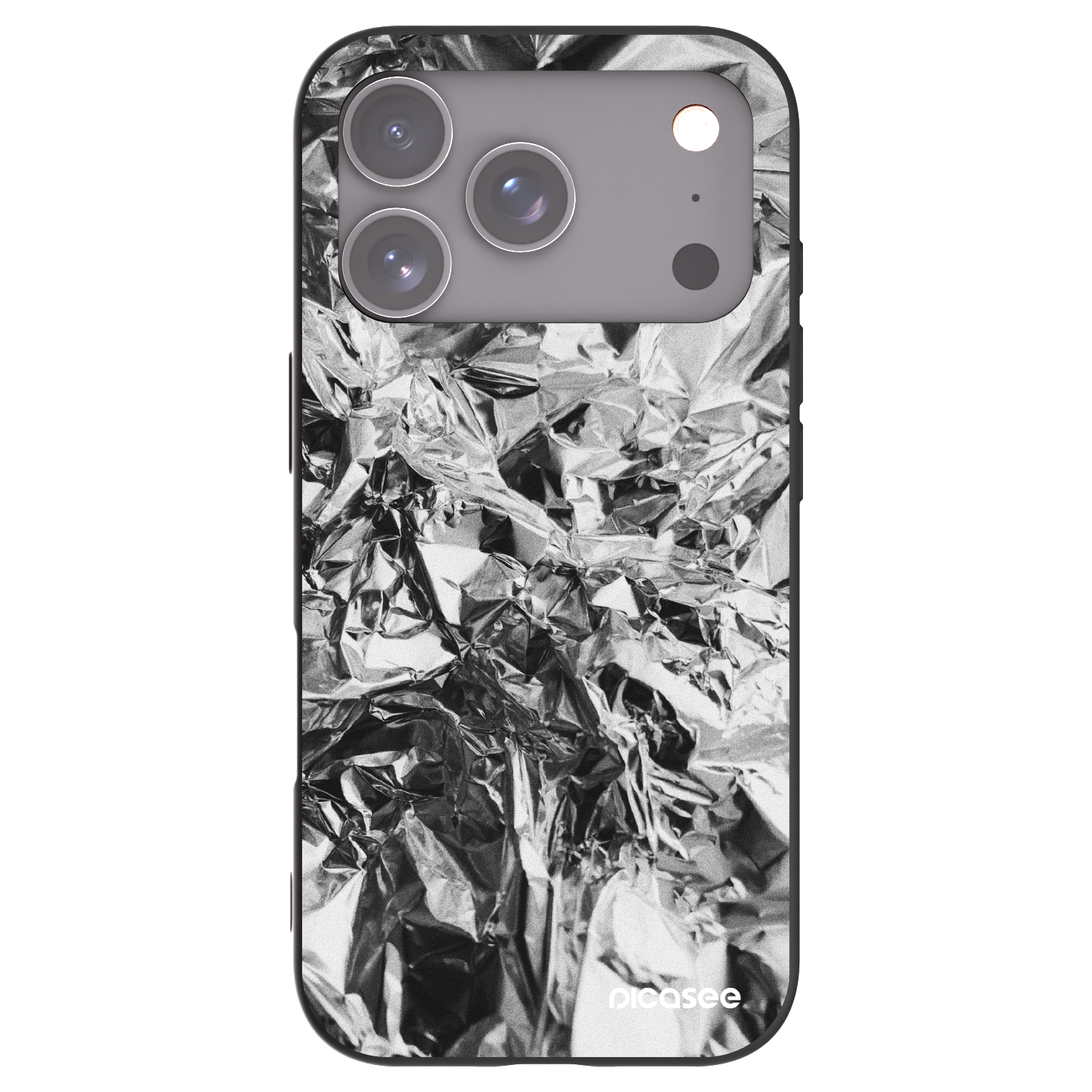 Picasee fekete szilikon tok az alábbi mobiltelefonokra Apple iPhone 17 Pro - Chrome
