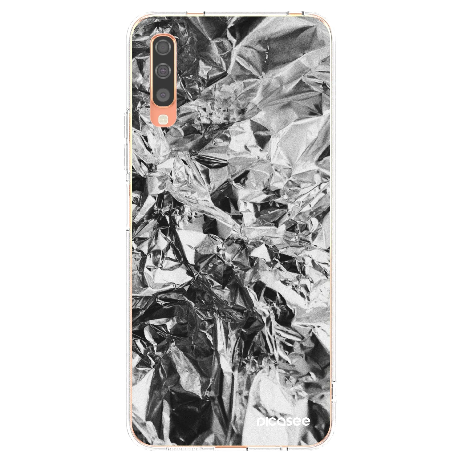 Picasee átlátszó szilikon tok az alábbi mobiltelefonokra Samsung Galaxy A70 A705F - Chrome