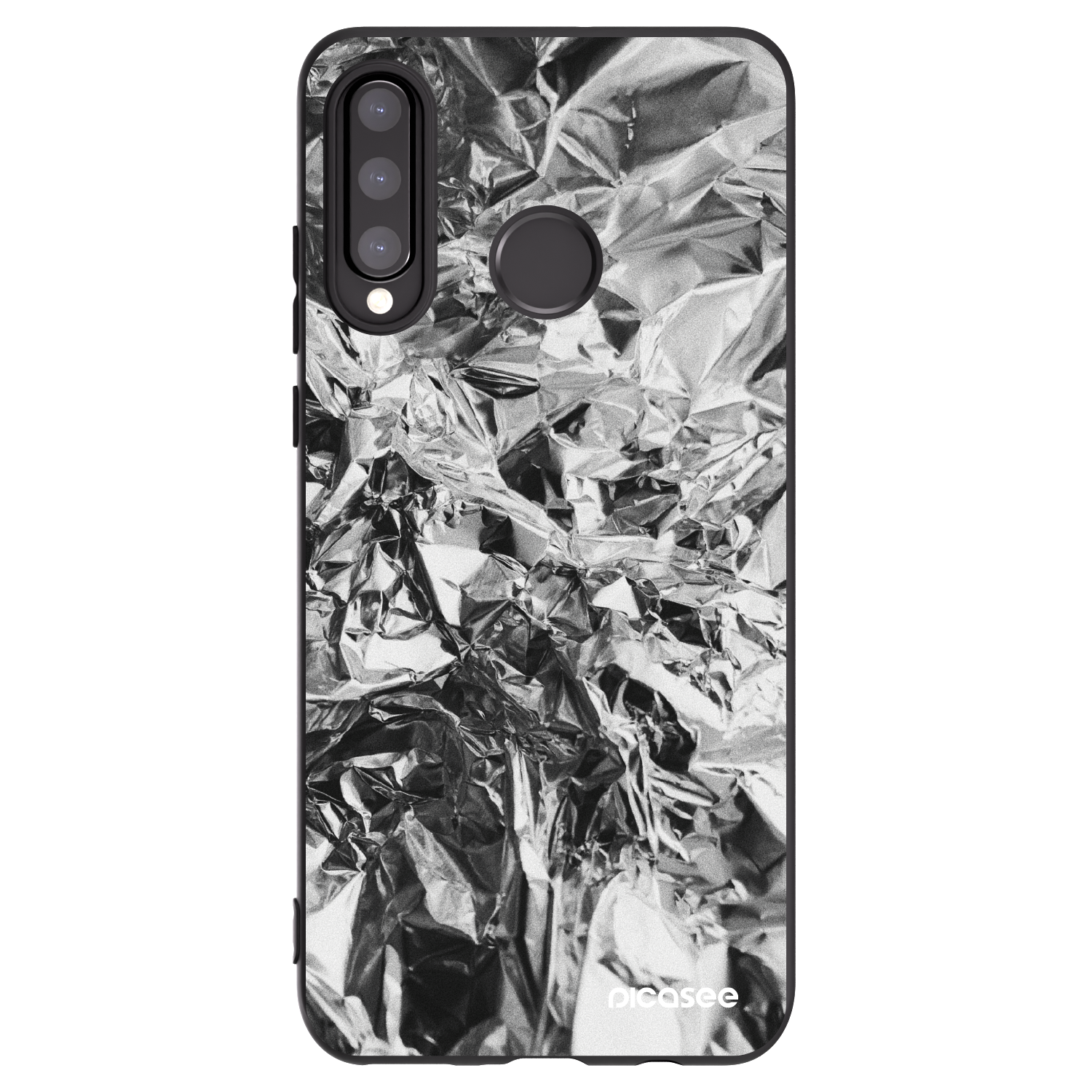 Picasee fekete szilikon tok az alábbi mobiltelefonokra Huawei P30 Lite - Chrome