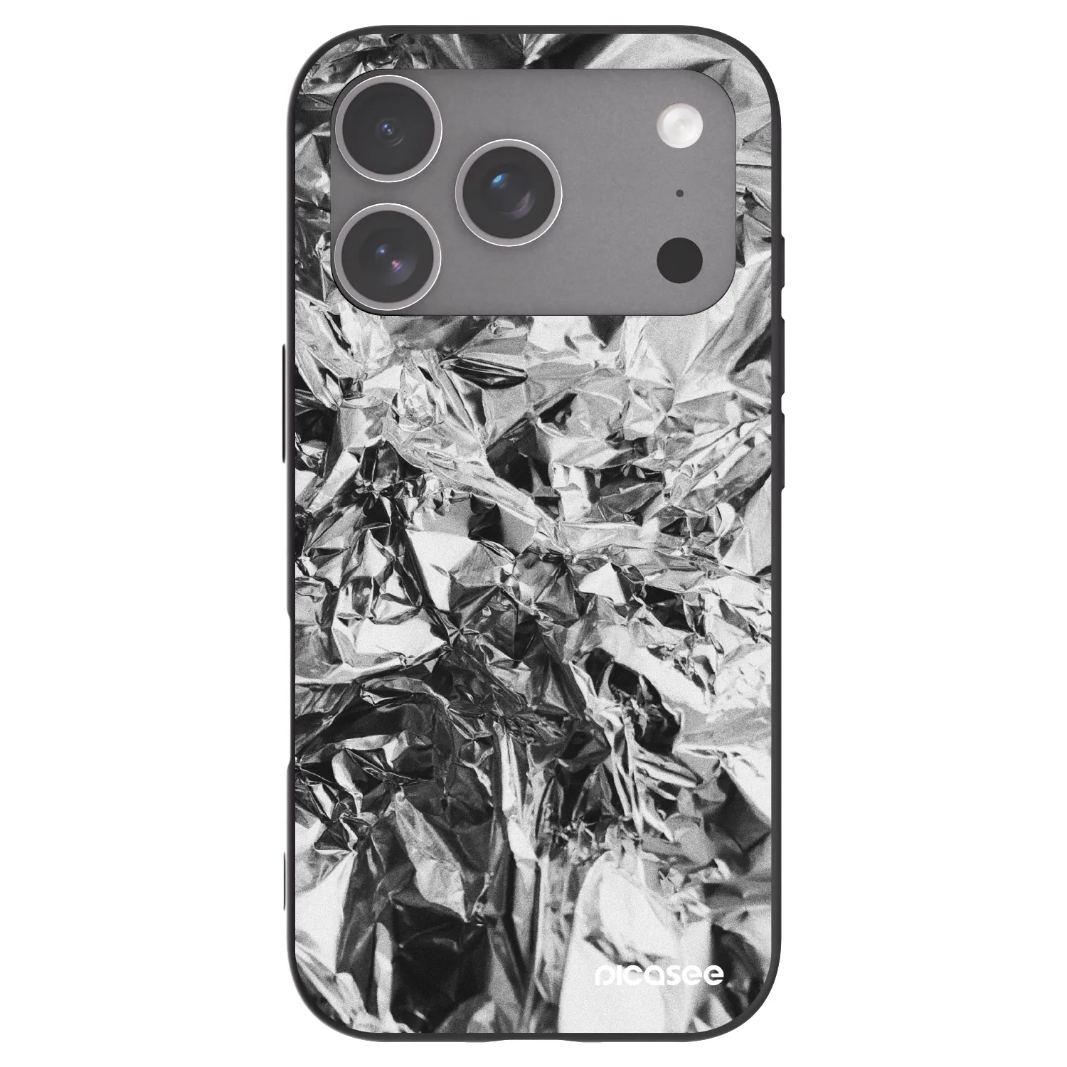 Picasee fekete szilikon tok az alábbi mobiltelefonokra Apple iPhone 18 Pro - Chrome
