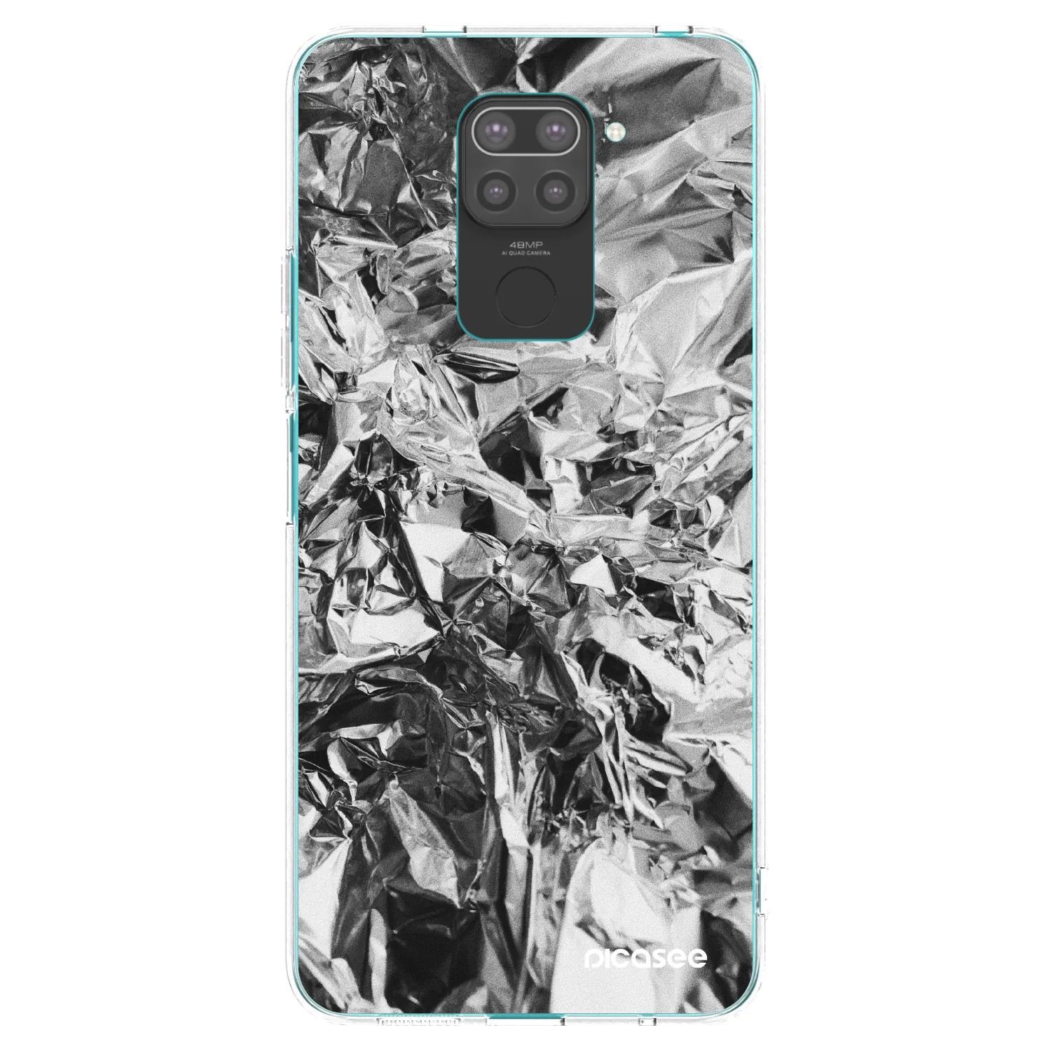 Picasee fekete szilikon tok az alábbi mobiltelefonokra Xiaomi Redmi Note 9 - Chrome