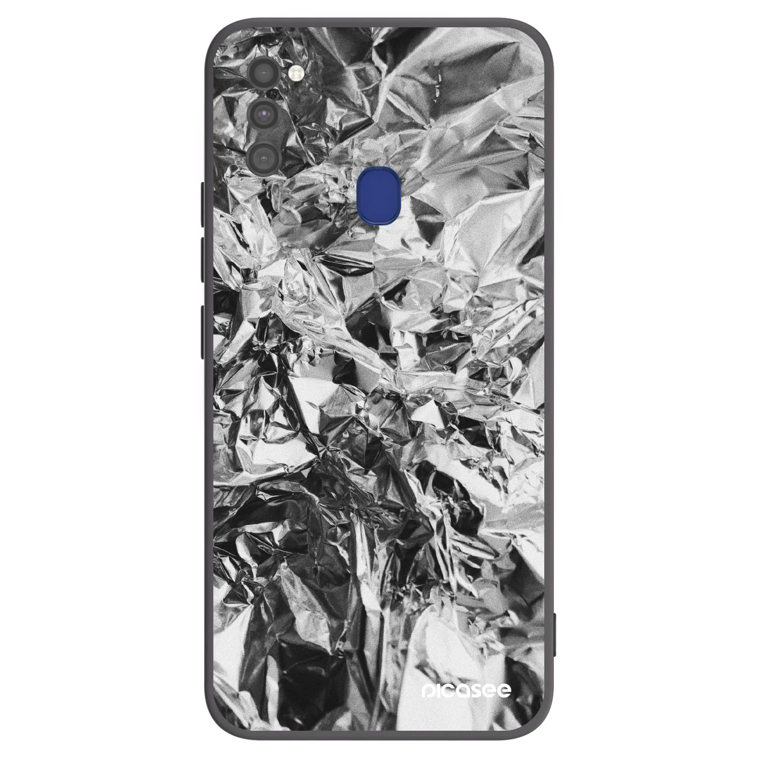 Picasee fekete szilikon tok az alábbi mobiltelefonokra Samsung Galaxy M21 M215F - Chrome