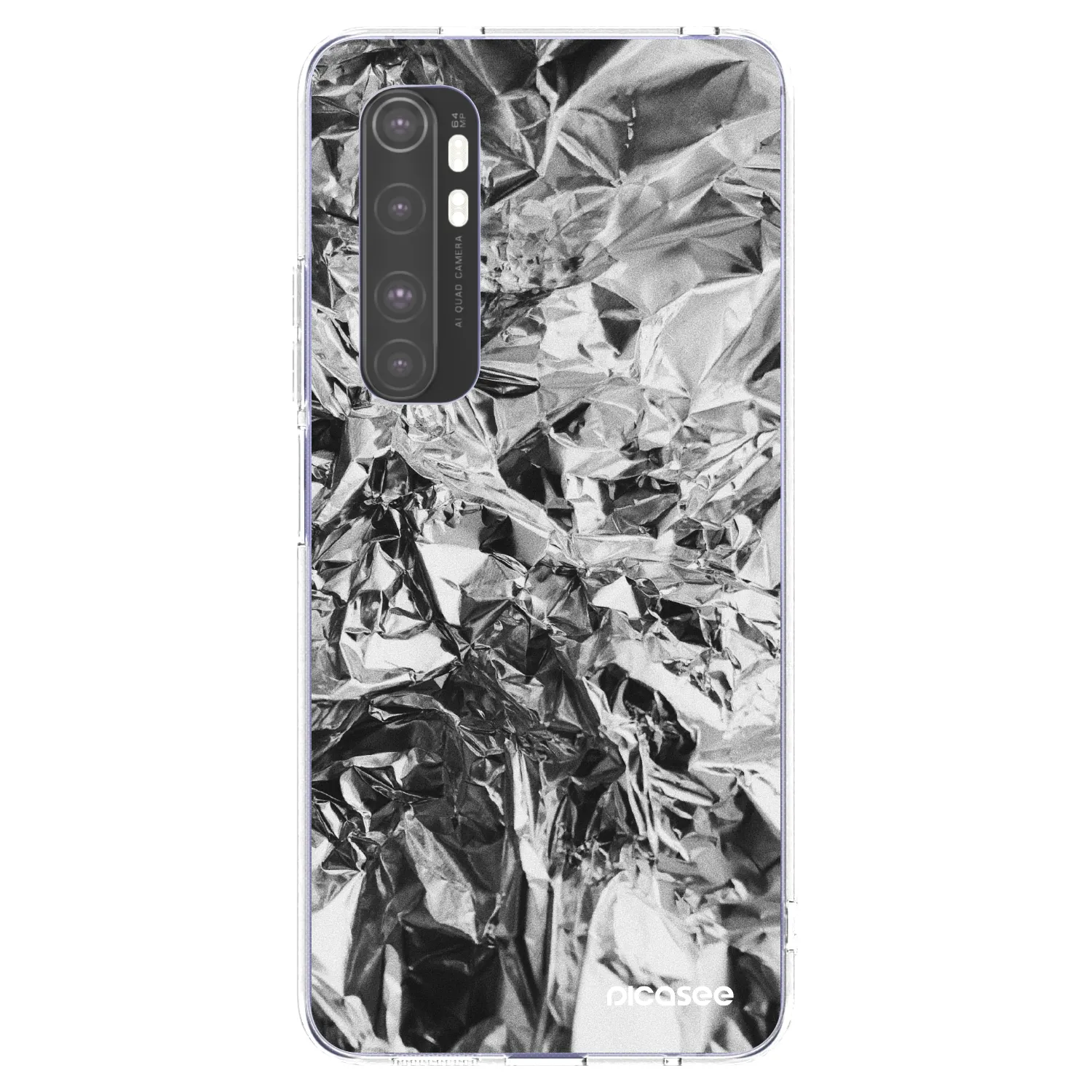 Picasee átlátszó szilikon tok az alábbi mobiltelefonokra Xiaomi Mi Note 10 Lite - Chrome