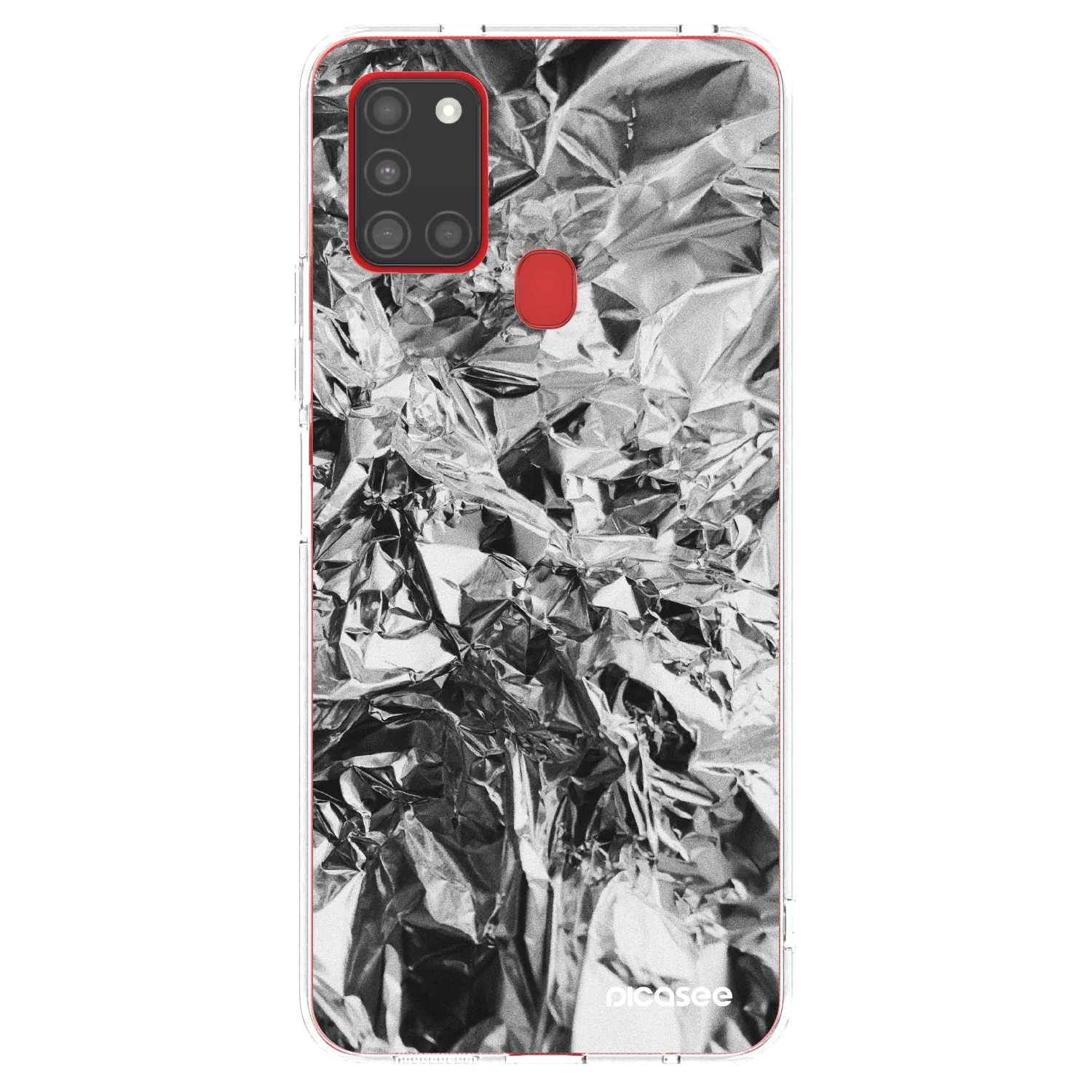 Picasee átlátszó szilikon tok az alábbi mobiltelefonokra Samsung Galaxy A21s - Chrome