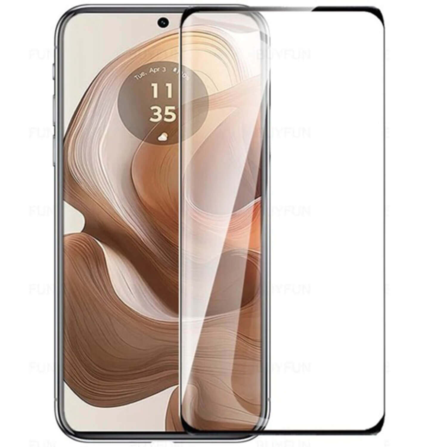 Picasee 3D üvegfólia kerettel az alábbi mobiltelefonokra Motorola Edge 60 Fusion - fekete