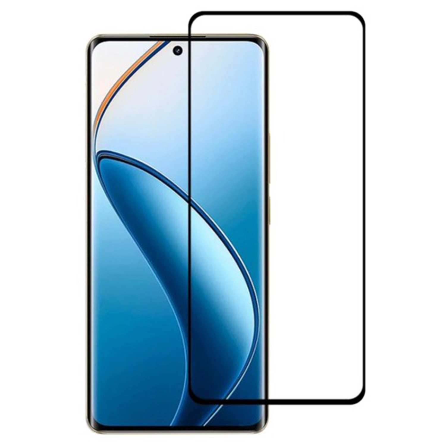 3x Picasee 3D üvegfólia az alábbi mobiltelefonokra Realme 12X - fekete - 2+1 ingyen