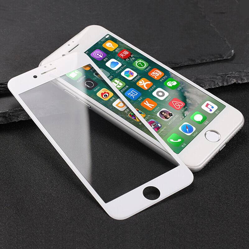 3x Picasee 3D üvegfólia kerettel az alábbi mobiltelefonokra Apple iPhone 7 Plus - fehér - 2+1 ingyen
