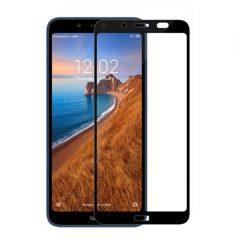Picasee 3D üvegfólia kerettel az alábbi mobiltelefonokra Xiaomi Redmi 7A - fekete