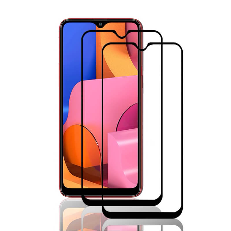 3x Picasee 3D üvegfólia kerettel az alábbi mobiltelefonokra Samsung Galaxy A20s - fekete - 2+1 ingyen