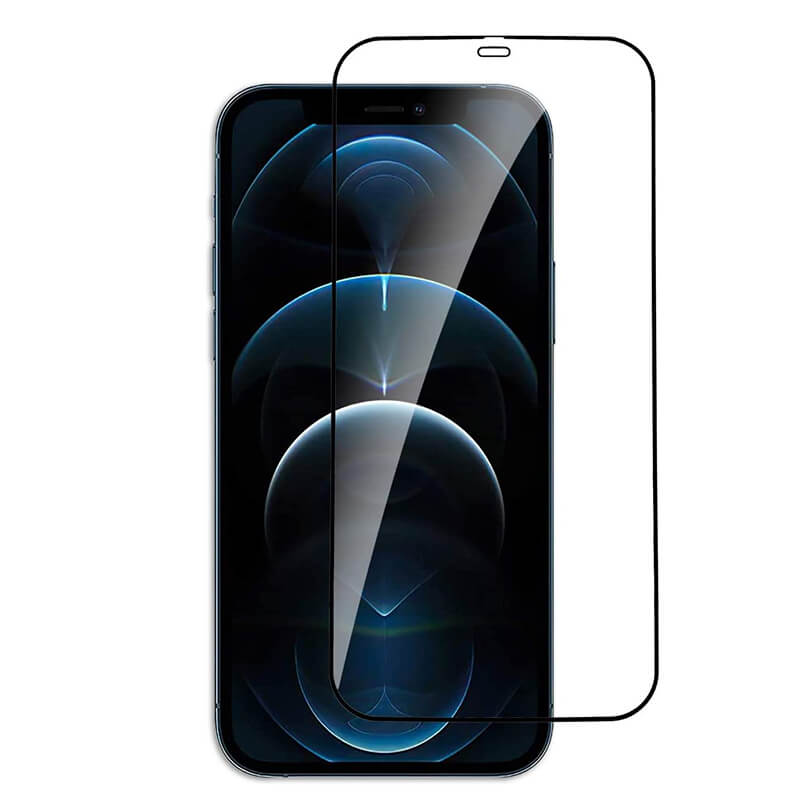 Picasee 3D üvegfólia kerettel az alábbi mobiltelefonokra Apple iPhone 12 - fekete