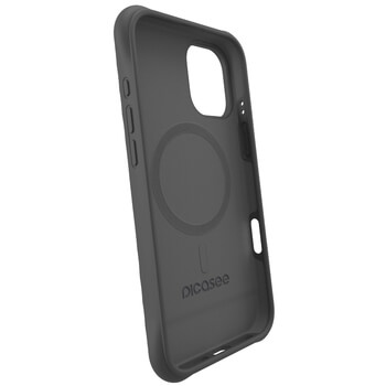 Picasee Shock-proof case s MagSafe proApple iPhone 15 Pro Max - Személyre szabott gravírozás - Fekete