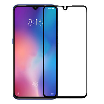 3D üvegfólia kerettel az alábbi mobiltelefonokra Xiaomi Mi 9 SE - fekete