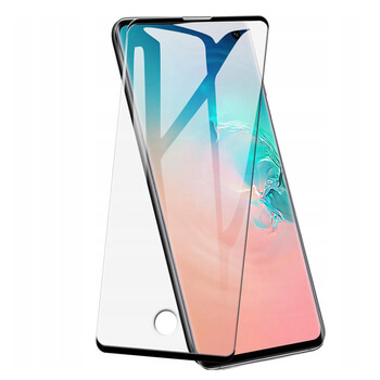 3x 3D üvegfólia az alábbi mobiltelefonokra Samsung Galaxy S10 Plus G975 - fekete