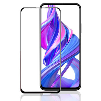 3D üvegfólia kerettel az alábbi mobiltelefonokra Honor 9X - fekete