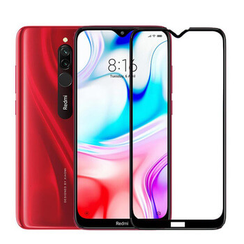 3x Picasee 3D üvegfólia kerettel az alábbi mobiltelefonokra Xiaomi Redmi 8 - fekete - 2+1 ingyen