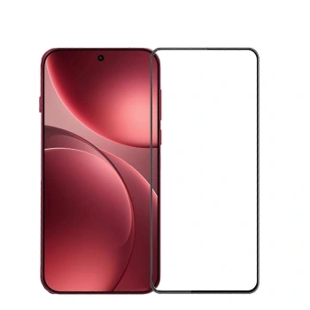 3x 3D üvegfólia kerettel az alábbi mobiltelefonokra OPPO Find X9 - fekete