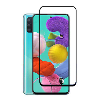 3x 3D üvegfólia kerettel az alábbi mobiltelefonokra Samsung Galaxy A51 A515F - fekete