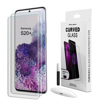 3x Picasee 3D UV ívelt üvegfólia az alábbi modellek számára Samsung Galaxy S20+ G985F - 2+1 ingyen