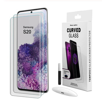 3x 3D UV ívelt üvegfólia az alábbi modellek számára Samsung Galaxy S20 G980F