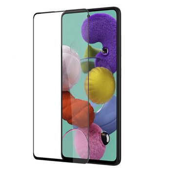 Picasee 3D üvegfólia kerettel az alábbi mobiltelefonokra Samsung Galaxy A71 A715F - fekete