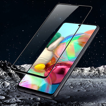 Picasee 3D üvegfólia kerettel az alábbi mobiltelefonokra Samsung Galaxy A71 A715F - fekete
