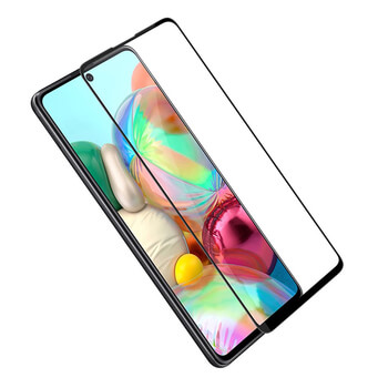 3x 3D üvegfólia kerettel az alábbi mobiltelefonokra Samsung Galaxy A71 A715F - fekete