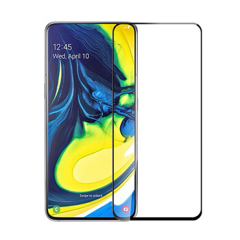 Picasee 3D üvegfólia kerettel az alábbi mobiltelefonokra Samsung Galaxy A80 A805F - fekete