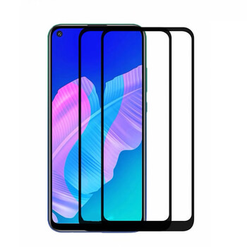 3x 3D üvegfólia kerettel az alábbi mobiltelefonokra Huawei P40 Lite E - fekete - 2+1 ingyen