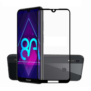 3x 3D üvegfólia kerettel az alábbi mobiltelefonokra Honor 8A - fekete