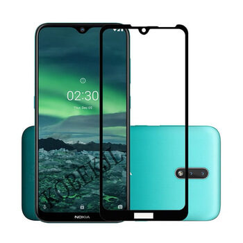 3x Picasee 3D üvegfólia kerettel az alábbi mobiltelefonokra Nokia 2.3 - fekete - 2+1 ingyen