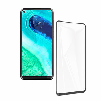 3D üvegfólia kerettel az alábbi mobiltelefonokra Motorola Moto G8 - fekete