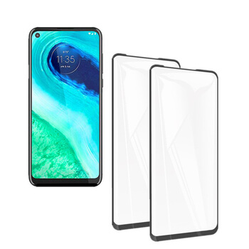 Picasee 3D üvegfólia kerettel az alábbi mobiltelefonokra Motorola Moto G8 - fekete