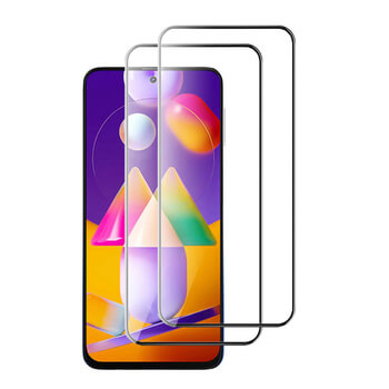 3x 3D üvegfólia kerettel az alábbi mobiltelefonokra Samsung Galaxy M31s - fekete