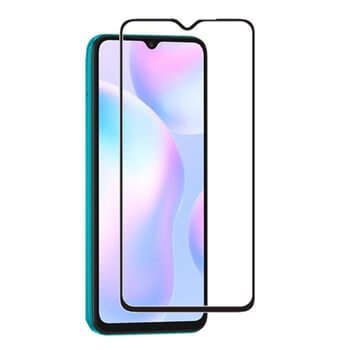 3D üvegfólia kerettel az alábbi mobiltelefonokra Xiaomi Redmi 9A - fekete