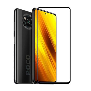 3D üvegfólia kerettel az alábbi mobiltelefonokra Xiaomi Poco X3 - fekete