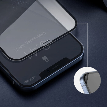 3x Picasee 3D üvegfólia kerettel az alábbi mobiltelefonokra Apple iPhone 12 Pro Max - fekete - 2+1 ingyen