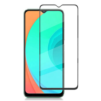 3x Picasee 3D üvegfólia kerettel az alábbi mobiltelefonokra Realme C3 - fekete - 2+1 ingyen