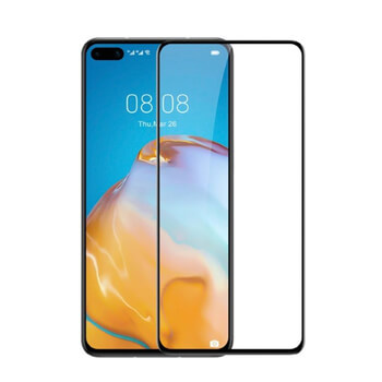 3x 3D üvegfólia kerettel az alábbi mobiltelefonokra Huawei P40 - fekete - 2+1 ingyen