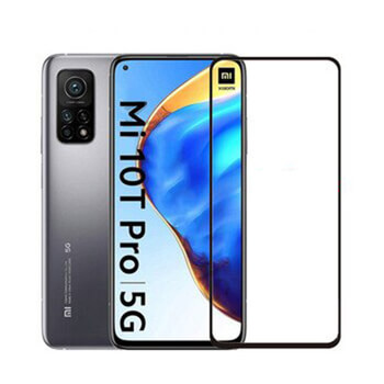3D üvegfólia kerettel az alábbi mobiltelefonokra Xiaomi Mi 10T Pro - fekete