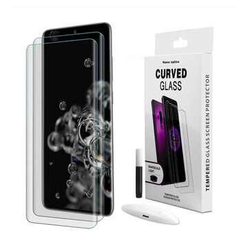 3x 3D UV ívelt üvegfólia az alábbi modellek számára Samsung Galaxy S21 5G G991B - 2+1 ingyen