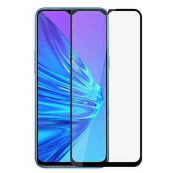 3x Picasee 3D üvegfólia kerettel az alábbi mobiltelefonokra Realme 5 - fekete - 2+1 ingyen