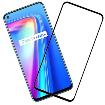 Picasee 3D üvegfólia kerettel az alábbi mobiltelefonokra Realme 8 4G - fekete