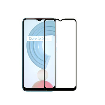 3x Picasee 3D üvegfólia kerettel az alábbi mobiltelefonokra Realme C21 - fekete - 2+1 ingyen