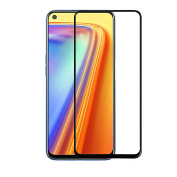 3x Picasee 3D üvegfólia kerettel az alábbi mobiltelefonokra Realme 7 - fekete - 2+1 ingyen