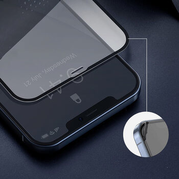 3x Picasee 3D üvegfólia kerettel az alábbi mobiltelefonokra Apple iPhone 13 Pro - fekete - 2+1 ingyen