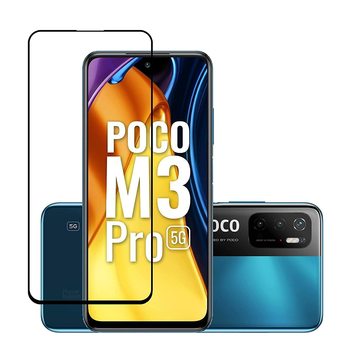 3x Picasee 3D üvegfólia kerettel az alábbi mobiltelefonokra Xiaomi Poco M3 Pro 5G - fekete - 2+1 ingyen