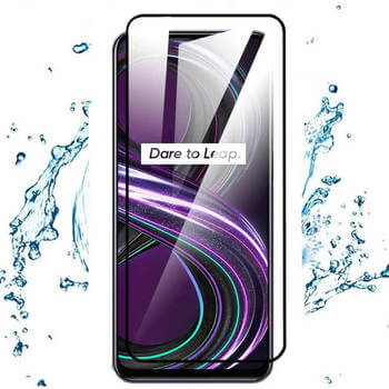 Picasee 3D üvegfólia kerettel az alábbi mobiltelefonokra Realme 8i - fekete