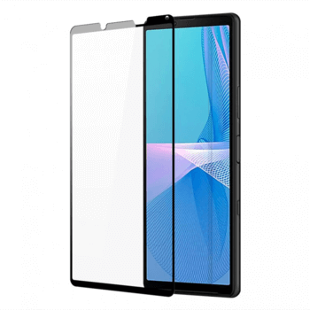 Picasee 3D üvegfólia kerettel az alábbi mobiltelefonokra Sony Xperia 10 III - fekete