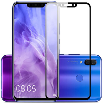 3D üvegfólia kerettel az alábbi mobiltelefonokra Huawei Nova 3i - fekete